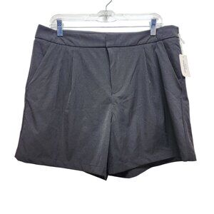 Tommy Bahama Active Womens Charcoal Gray Pleated Shorts Size XL  Pockets